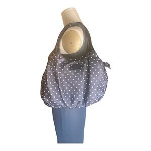 Kate Spade polka dot nylon shoulder bag w/ stunning red interior